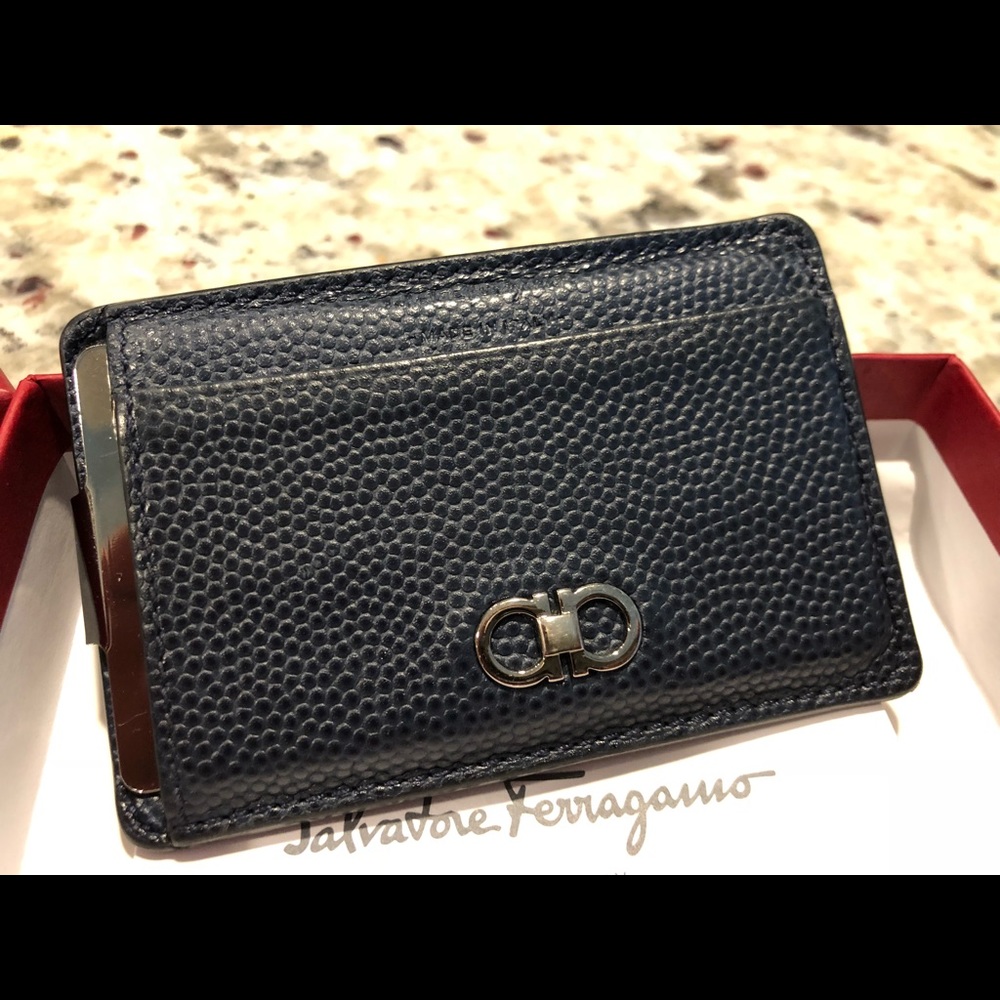 Ferragamo Card Wallet with Money Clip *rare*